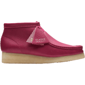 clarks shoes girls wallabee boot (berry/leather)