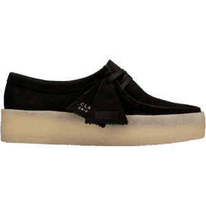 clarks shoes girls wallabee cup (black/nubuck)