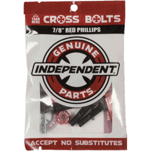 independent bolts genuine parts cross (black/red) phillips 7/8