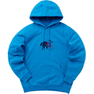 parra sweatshirt hood anxious dog (greek blue)