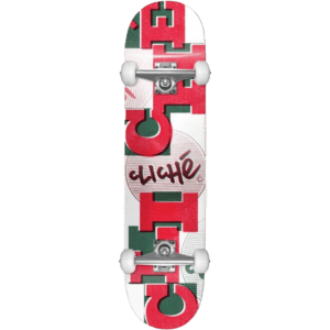 cliché skateboard complete uppercase (red/white) 7.875