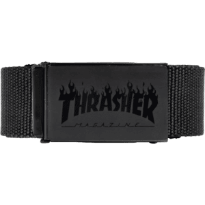 thrasher belt flame (black)