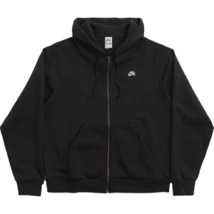 nike sb sweatshirt hooded zip logo (black/white)