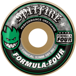 spitfire wheels formula four conical (green print) 101a 52mm spitfire wheels formula four conical (green print) 101a 52mm