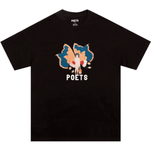 poets tee shirt butterfly girl (black)