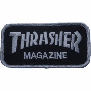 thrasher patch logo (grey/black)