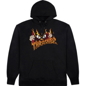 thrasher sweatshirt hood sucka free neckface (black)