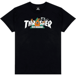 thrasher tee shirt toy machine vortex (black)