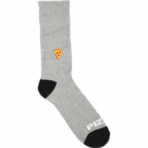 pizza socks emoji (grey)
