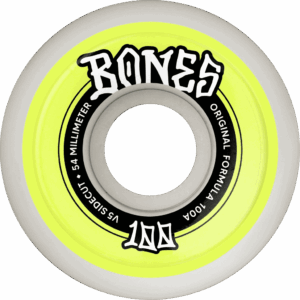 bones wheels 100&rsquo;s sidecut v5 100a 54mm