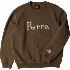 parra sweatshirt crew weird trad logo (brown)