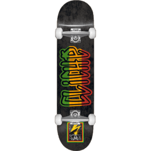 cliché skateboard complete madbrains rasta 8.25