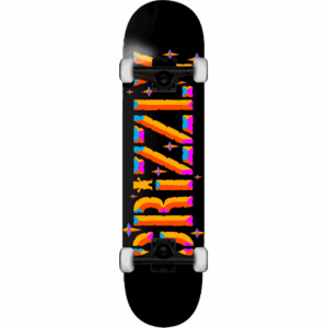 grizzly skateboard complete beveled (black) 8