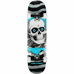 powell peralta skateboard complete ripper (silver/lt blue) 7.75