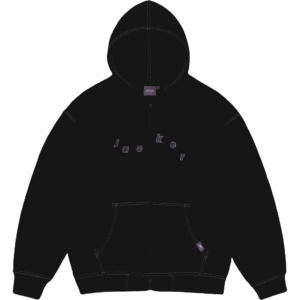jacker sweatshirt hooded zip mirror maze (black)