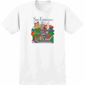 real tee shirt sf travel (white)