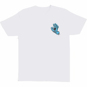 santa cruz tee shirt screaming hand chest (white)