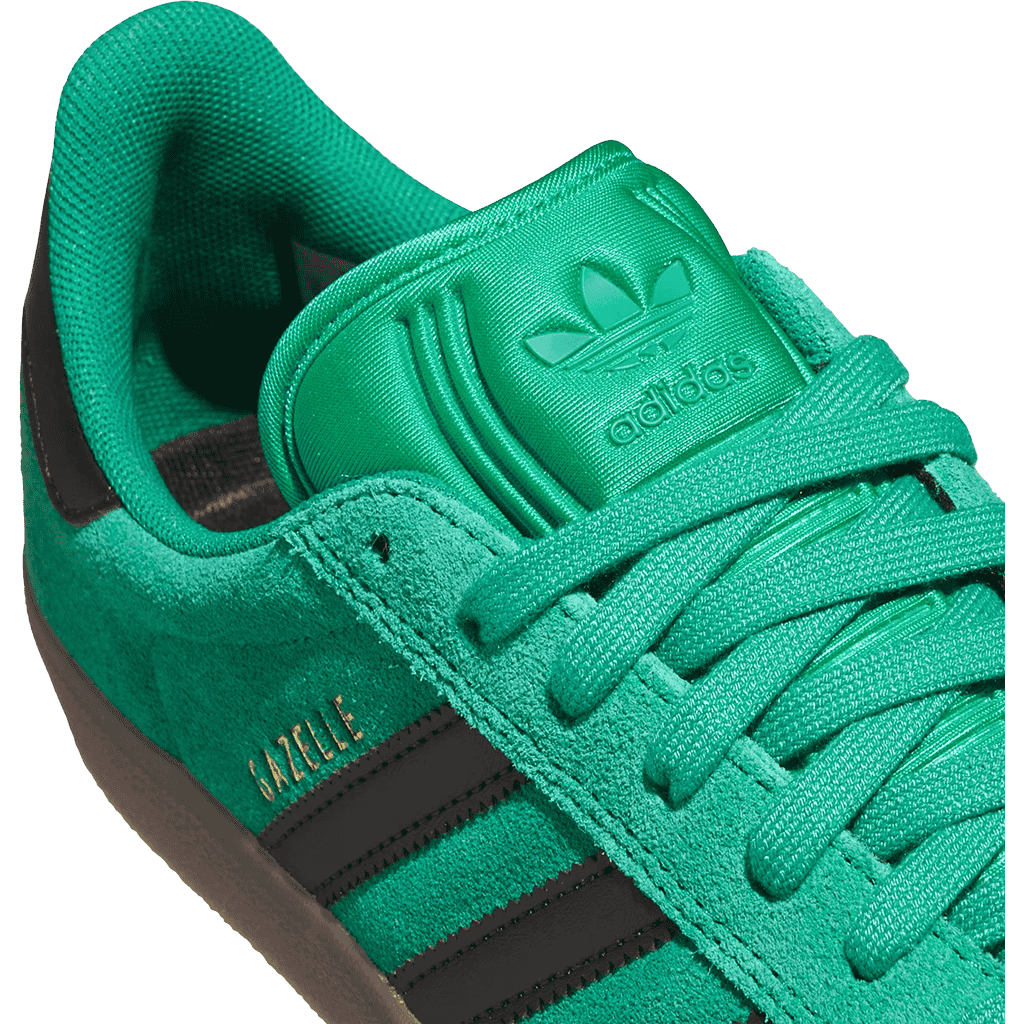 adidas shoes gazelle adv (court green/core black/gum)