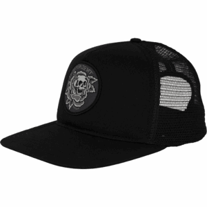 independent cap trucker dressen skull rose (black)