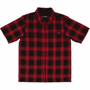 independent shirt short sleeves flannel belmont (black/red)