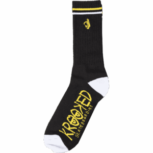 krooked socks shmoo emb (black/yellow/white)
