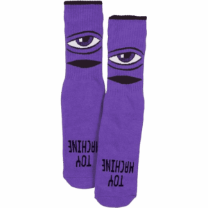 toy machine socks kids sect eye youth (purple)