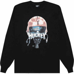 hockey tee shirt long sleeves eject (black)