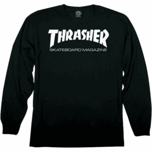 thrasher tee shirt long sleeves skate mag (black)
