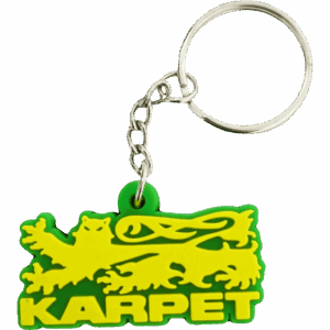 carpet keychain lion (green)