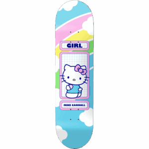 girl board hello rainbow kitty mike carroll 8.5