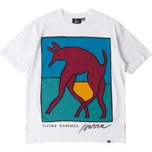 parra tee shirt bear dog hammer (white)