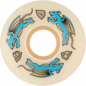 powell peralta wheels dragon nano rats v4 (blue) 97a 52mm