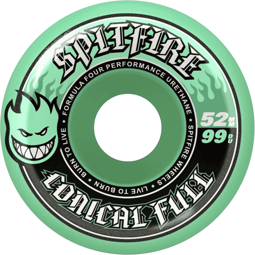 spitfire wheels formula four conical full (teal) 99a 52mm