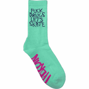 heroin socks fuck drugs (green)
