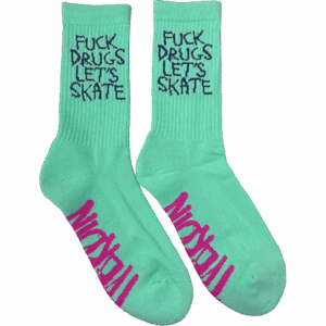 heroin socks fuck drugs (green)
